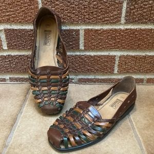 Leather Multi-colored Huaraches-6 Wide